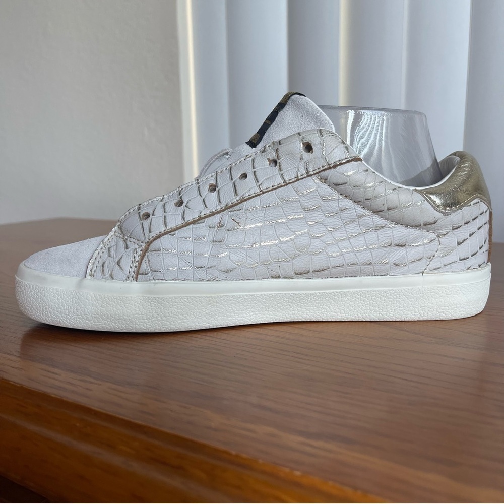 Vintage Havana Flair Sneakers Off-White/Gold Croc Size 7.5 - Picture 4 of 16